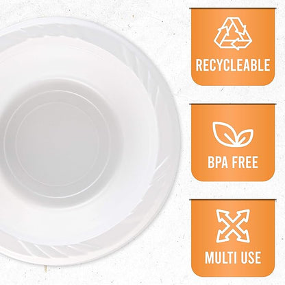 400 Count Disposable 5 ounce White Plastic Dessert Bowls