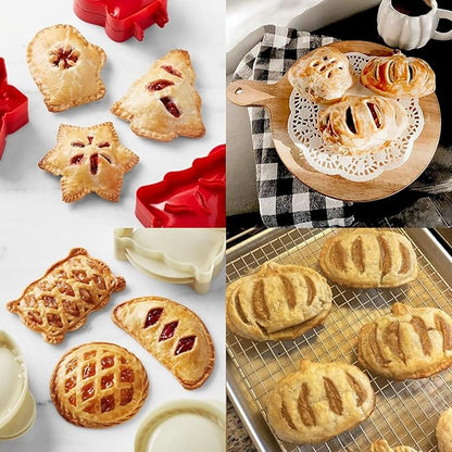 9PCS Mini Hand Pie Molds,Party Potluck Hand Pie Molds for Baking,Fits All Kinds of Festivals and Parties (9PCS-A)
