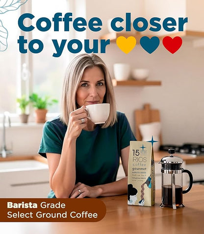 Colombian Ground Coffee Medium Dark Roast Low Acid Smooth Bold Rich Taste With Chocolate Sweet Notes Arabica Single Origin High Altitude Fresh Roasted Premium Espresso Gift Artisan Gourmet Flavor 12oz