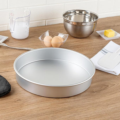 Restaurantware-Met Lux 11 x 2 Inch Straight-Sided Baking Tin, 1 Round Cake Pan - Oven-Ready, Freezable, Anodized Aluminum Round Baking Pan, Greaseproof, For Layer Birthday Cake