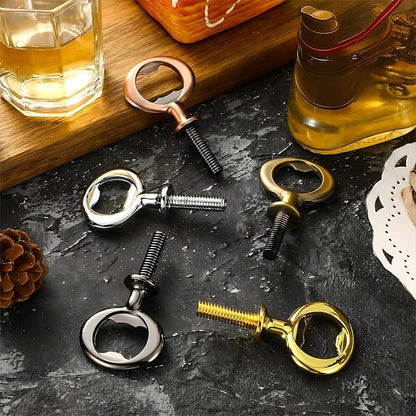 Patelai 30 Pieces Metal Bottle Opener Kit Blank Stainless Steel Bottle Opener Inserts Hardware for Wedding Wine Party DIY Project Craft Wood Turning