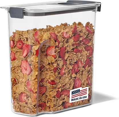 Rubbermaid Brilliance Airtight Cereal Food Storage Container, Shatterproof, BPA-Free and Dishwasher-Safe, 32oz Capacity
