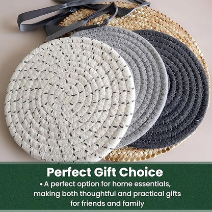 8 Inch Trivets for Hot Dishes, Hot Pots and Pans, Thick Heat Resistant Large Coaster for Kitchen, Hot Pads, Kitchen Essentials, Kitchen Decor for Table & Countertop, 6 Pcs