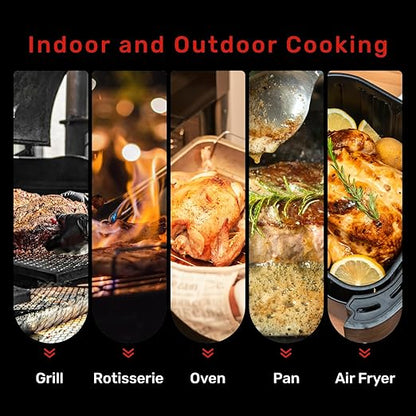 WiFi Meat Thermometer | Long-Range Wireless Probe for Oven, Grill, Air Fryer, BBQ | Smart APP | Dual Sensors | IP67 Waterproof