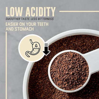 Inspired Coffee Co French Vanilla Flavored Cold Brew Coffee Coarse Ground Coffee Beans Medium Roast - Low Acid Coffee Smoother Taste - 100% Arabica - 12 oz. Resealable Bag