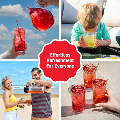 Tiesta Tea - Strawberry Lemonade Cold Brew Tea, Loose Leaf, Strawberry Lemon Herbal Blend, Premium Iced Blends, Non-Caffeinated Iced Drink, 10 Cold Brew Bags, Makes 64oz Pitcher Each