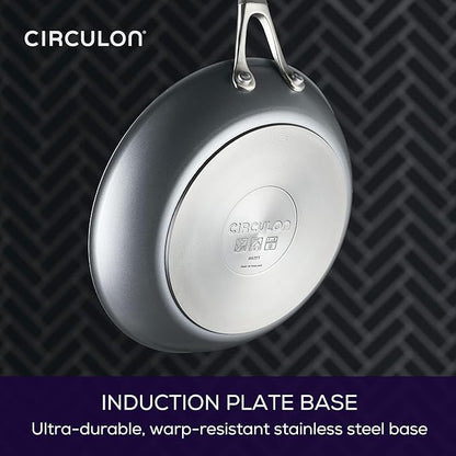 Circulon A1 Series with ScratchDefense Technology Nonstick Induction Frying Pans/Skillet Set, 8.5 Inch and 10 Inch - Graphite, Skillet Set (8.5" & 10")