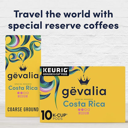 Gevalia Kaffe Special Reserve Costa Rica Medium Roast K-Cup Coffee Pods (10 Pods)