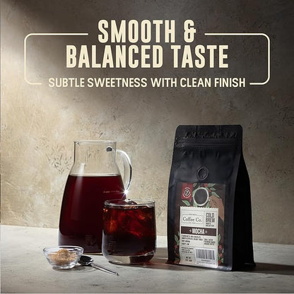 Inspired Coffee Co Mocha Flavored Cold Brew Coffee Coarse Ground Coffee Beans Medium Roast - Low Acid Coffee Smoother Taste - 100% Arabica - 12 oz. Resealable Bag