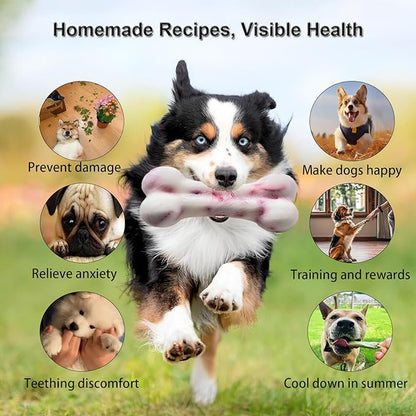 7.5IN Big Bone Dog Cat Treat Mold 1 Pack, DIY Flavors for Puppy. Food Safe Silicone for Oven. Large Ice Cube Mold for Pet Chew, Cooling. Pets Birthday Cake Baking. Fun Gift for Dog Lover