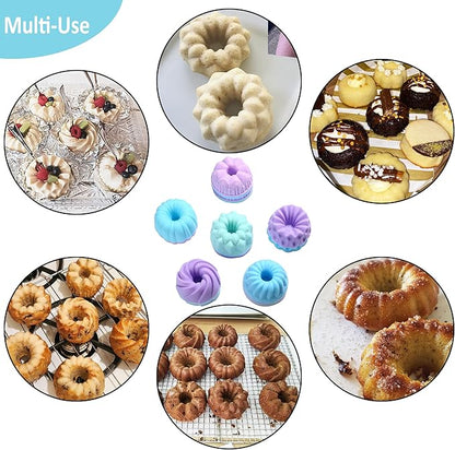 Tongjude 46 Piece Silicone Bakeware Set, Non-Stick Kitchen Oven Baking Pans, Silicone Cake Molds with Cake Mold, Chiffon Cake Pan, Donut Pan, Square Cake Pan and Loaf Pan