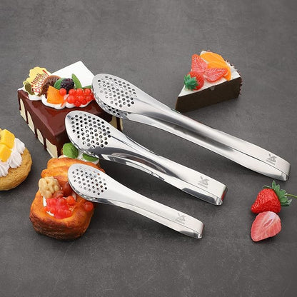 MSY BIGSUNNY Chef Kitchen Tongs Stainless Steel Food Serving Tongs Set Buffet tongs (silver 7" 9" & 11", 3 pack)