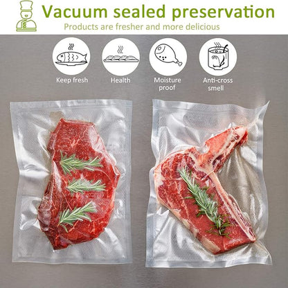 6 Pack 11"x20'(3Rolls) and 8"x20' (3Rolls)Thickened Vacuum Sealer Bags , Smell-Proof, Puncture Prevention, Heavy duty for POTANE, Food Saver, Great for Vacuum storage,Meal Prep or Sous Vide