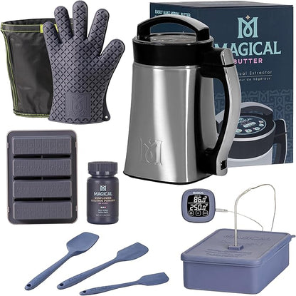 Magical Butter MB2E Butter Bundle – Infuser Machine with DecarBox, Sunflower Lecithin, Butter Tray & Spatula for Smooth, Stable Homemade Butters & Oils