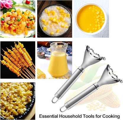 2 Pcs Corn Peeler, Corn Stripper Corn Cob Stripper Tool,Corn Stripper for Corn on the Cob Remover Tool，Corn Thresher with Ergonomic Handle，Kitchen Gadget