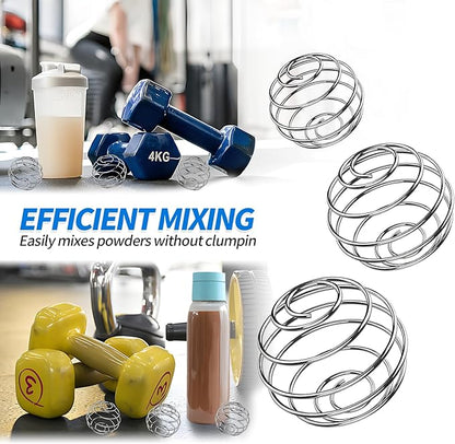 6 PCS Shaker Ball,Large Size 304 Stainless Wire Whisk ball for Mixing Powders,Protein Shakes,Drinks,Shaker Cup Mixer (2 '',1.8'',1.2'')