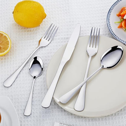 36 Piece Teaspoon Set (5.6 Inches) | Premium Food-Grade Stainless Steel Silverware - Dessert Spoons, Coffee Spoons for Home & Restaurant | Mirror Polished| Dishwasher Safe