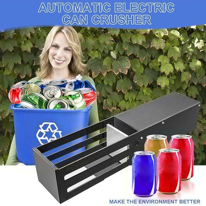 Electric Can Crusher, Automatic Can Crushers for Recycling 8oz 12oz & 16oz Cans, Electric Can Smasher for Recycling Aluminum Cans, Heavy-Duty Smasher for Aluminum Seltzer, Soda, Beer Cans