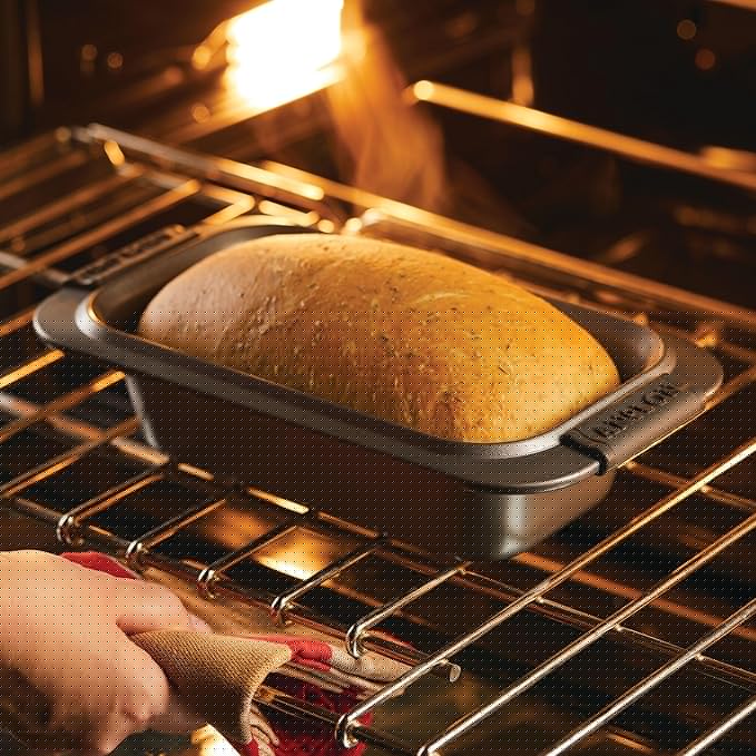 Anolon - 54709 Anolon Advanced Nonstick Bakeware/Baking/Loaf Pan with Grips, 9 Inch x 5 Inch, Gray