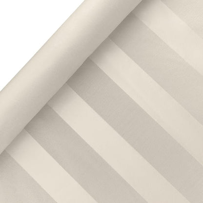 Luxury Table Protector Pad, 2 in 1 Table pad + Great Looking Tablecloth - Heat Resistant, Spill & Stain Proof - Flannel Backing (Ivory - Silk Stripe, 54x108)