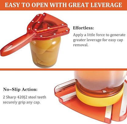 Jar Opener for Weak Hand & Seniors with Arthritis,Easy Twist Off Bottle Caps,Patent | Unique Kitchen Gadgets, Christmas Gifts for Elderly/Women/Men (Purple)