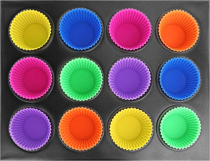 New Star Foodservice 44270 Reusable Silicone Baking Cups and Cupcake Liners, Set of 24