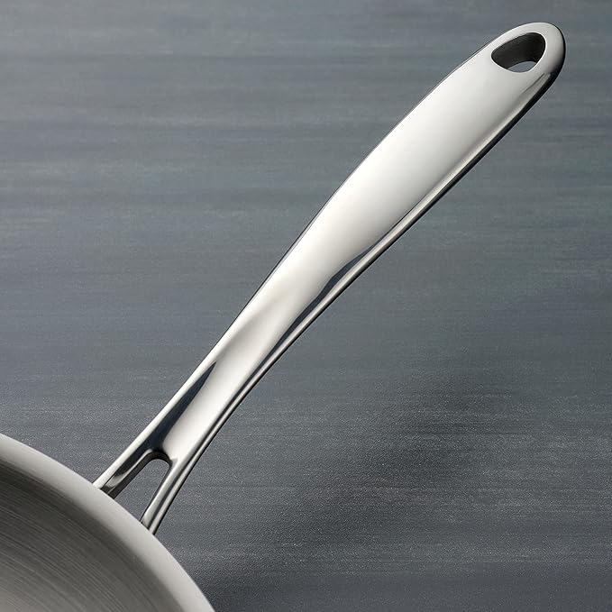 Tramontina Tri-Ply Clad Stainless Steel 3-Quart Sauce Pan with Glass Lid, Induction-Ready, Dishwasher-Safe, NSF-Certified