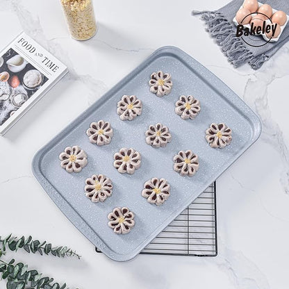 20-Inch Baking Sheet Pan, Professional Non-Stick Three Quarter-Sized Cookie Sheet Carbon Steel Baking Tray for Oven 20" x 14"
