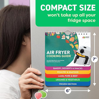 Air Fryer Cheat Sheet Magnets Cooking Guide Booklet - Air Fryer Cookbooks - Air Fryer Liners - Air Fryers Kitchen Gifts Gadgets 2025 and 2026 - Air Fryer Accessories - Air Fryer Cooking Guide