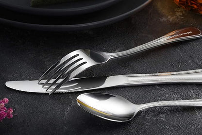 New Star Foodservice 58444 Bead Pattern, Stainless Steel, Dinner Knife, 8.5-Inch Set of 12