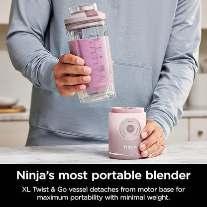 Ninja BC251PK Blast Max Personal Cordless Blender for Smoothies, Blend, Ice Crush, 22 oz. Twist & Go Vessel, Pink - Certified Refurbished