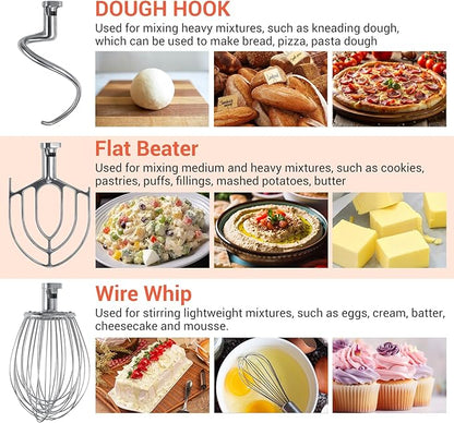 30 QT Stand Mixer, Commercial Industrial Grade Kitchen Electric Food Mixer with Stainless Steel Bowl, 3 Types of Mixing Tools, Built for Professional Baking: Effortlessly Handles Large Recipes