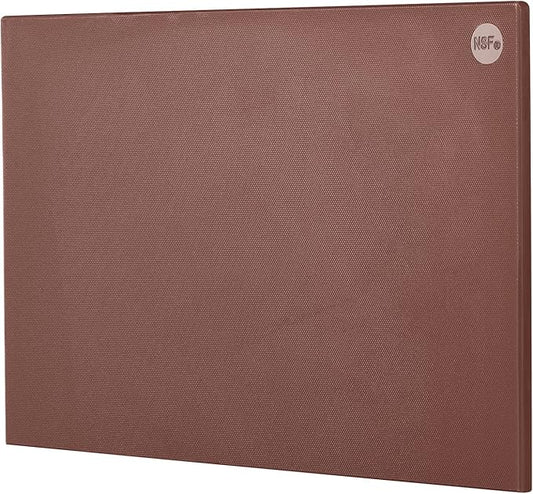 CURTA Cutting Boards for Kitchen,18" x 12" x 0.5" Brown Color Coded Plastic Chopping Board with Anti Slip Surface Dishwasher Safe