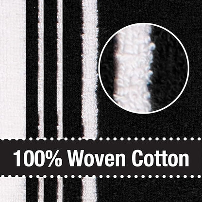 All-Clad Dual-Purpose Kitchen Towels: Highly Absorbent - 100% Cotton, 17"x30" Dish Towels for Cleaning & Drying Dishes & Glassware, 3-Pack, Black