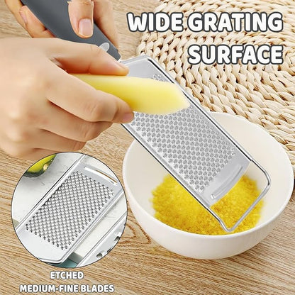 Lemon Zester Stainless Steel Cheese Garlic Grater Tool with Handle for Kitchen with Handle
