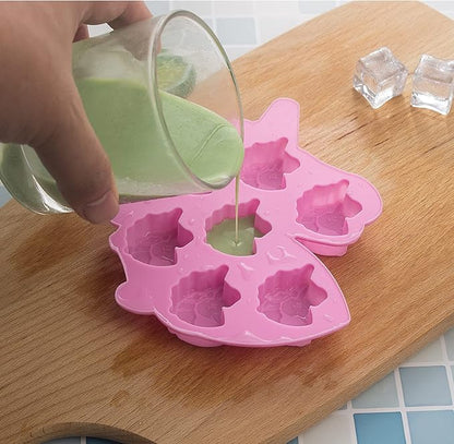 3 Pack Medium Size 7 Cavities Unicorn Silicone Chocolate Mold for Making Unicorn Shape Gummy, Candy, Chocolate, Ice Cube, Jelly, Mousse, Small Cake