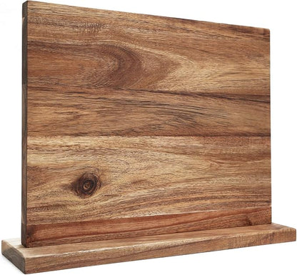 Resafy Large Magnetic Knife Holder,Acacia Wooden Magnetic Knife Block 16 X 12 Inches,Rack Magnetic Universal Stands with Strong Enhanced Magnets Strip Kitchen Storage Cutlery Organizer Without Knifves
