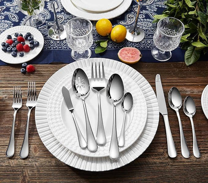 KEAWELL Premium Verona 4-Piece 5.9 inch Spoon Set – 18/10 Stainless Steel, Heavy-Duty Mirror-Finished Flatware for Daily Meals, Hosting and Special Occasions (4, Small Spoons)