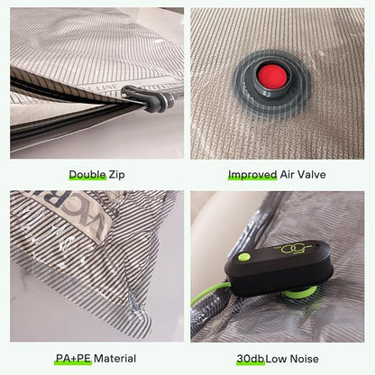 18 Pack Vacuum Bags for Travel with USB Pump, Compression Travel Vacuum Bags for Luggage and Suitcase, Carry-on Size Space Saver Bags for Clothes and Clothing
