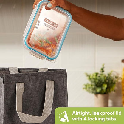 Snapware Total Solutions (10-Pack, Mixed Sizes) Plastic Food Storage Containers Set, Airtight & Leakproof Locking BPA-Free Lids Tupperware, Freezer Dishwasher Microwave Safe