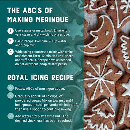 Judee's Gluten Free Meringue Powder Mix - Meringue Powder for Royal Icing - Gluten-Free Nut-Free Cookie Icing Mix - Use with Cookie Decorating Supplies - 24 Oz