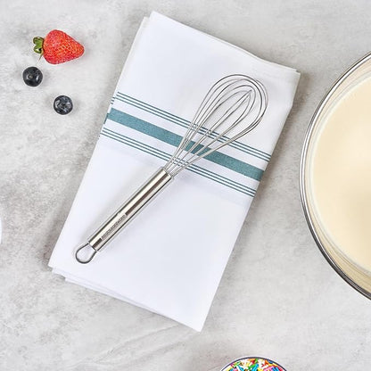 Restaurantware-German Standard 8.5 Inch French Whisk, 1 Dishwashable Kitchen Wire Whisk - Ergonomic Handle, Durable, Stainless Steel French Whip, For Blending, Stirring, Mixing Of Ingredients