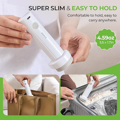 Vacuum Storage Bags for Travel - 15 Pack Compression Packing with Wireless Electric Pump for Luggage Vacuum Seal Bags for Clothes Suitcase Space Saver Organizer 5 XSmall/5 Small/5 Medium