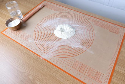 Non-slip Silicone Pastry Mat 36''By 24'' Nonstick Baking Mats Extra Large Counter Mat for Dough Rolling, Pastry, Pie Crust, Fondant, Cookies, Bread, Pasta, Pizza Mat