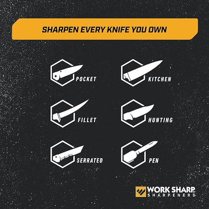 Work Sharp Professional Precision Adjust Knife Sharpener - Adjustable Knife Sharpening Kit for Pocket, Hunting, Kitchen, Serrated Knives