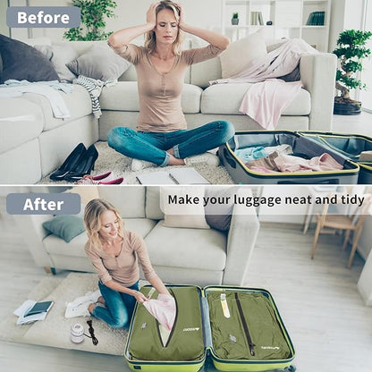 Vacuum Bag for Travel, Professional IPX8 Waterproof Reusable Vacuum Compression Bags for Travel Suitcases, Durable Space Saver Bag(3 PACK,With Pump)