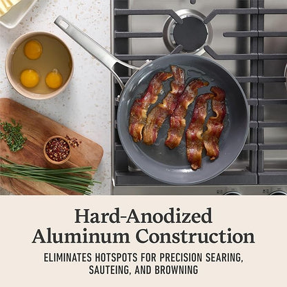 Calphalon® Premier Ceramic Nonstick 5-Piece Cookware Set, Mushroom Grey