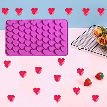 Gummy Candy Molds - 4Pcs Silicone Gummy Hearts Mold for Kids, Non-stick and Bpa Free for Mini Candy Chocolate Gummies Baking