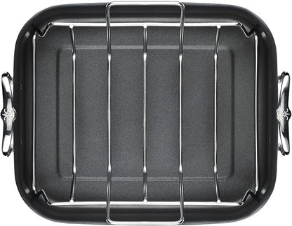 Hestan Provisions – 14.5" Classic Clad Nonstick Roasting Pan with Stainless Steel Rack