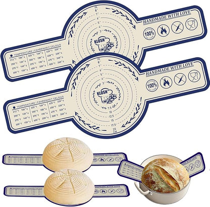 Large Silicone Bread Sling for Dutch Oven, 2 Pack (10" Round) – Non-Stick & 500°F Heat Resistant Sourdough Mat, Easy to Clean, Reusable Food-Grade Sourdough Sling – Fits 7 qt and up Dutch Ovens